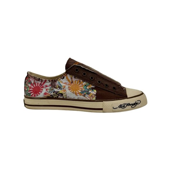 Vtg Y2K Ed Hardy Tattoo Canvas Sneakers | Streetwear Grunge Skater McBling Indie - Picture 6 of 16